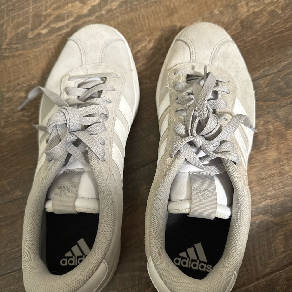 adidas Women's Grand Court 3.0 Gray Suede Sneakers